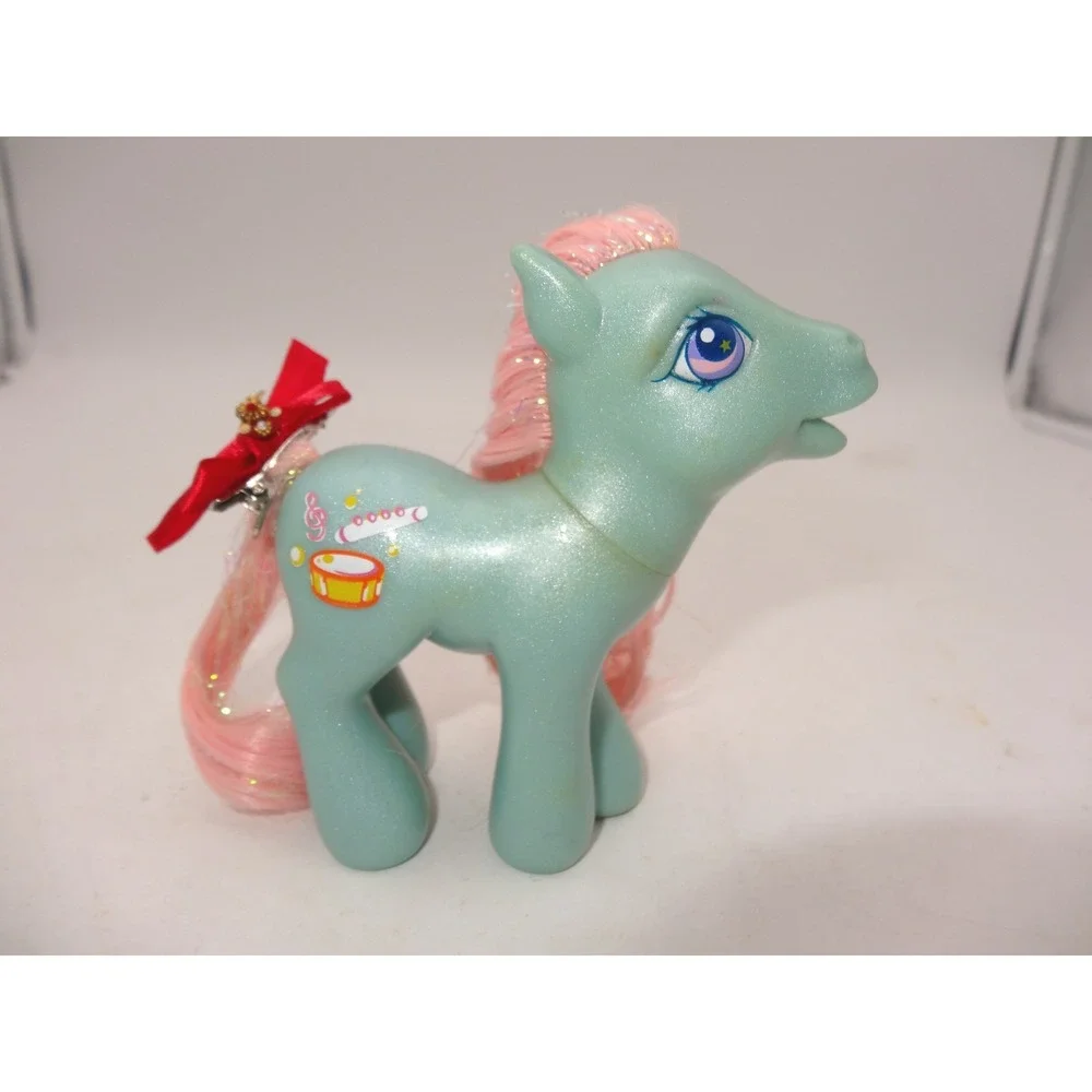 My Little Pony Piccolo Figure‎ With Glitter Hair Teal Pink Hasbro VTG 2002 G3